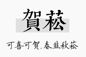 贺菘名字的寓意及含义