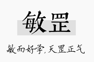 敏罡名字的寓意及含义