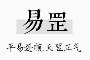 易罡名字的寓意及含义