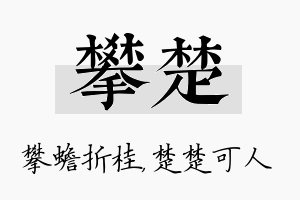 攀楚名字的寓意及含义