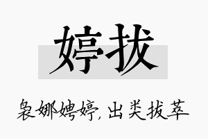 婷拔名字的寓意及含义