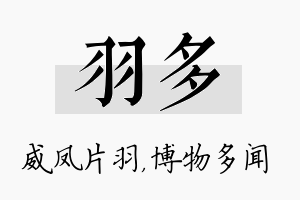 羽多名字的寓意及含义