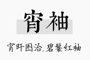 宵袖名字的寓意及含义