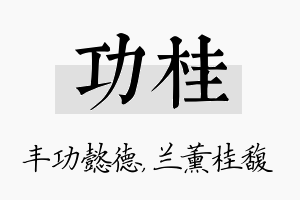 功桂名字的寓意及含义