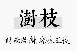 澍枝名字的寓意及含义