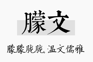 朦文名字的寓意及含义