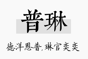 普琳名字的寓意及含义