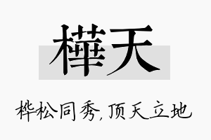 桦天名字的寓意及含义