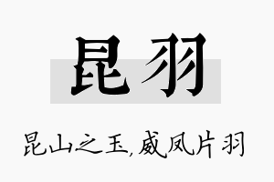 昆羽名字的寓意及含义