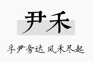 尹禾名字的寓意及含义