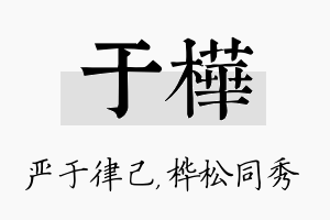 于桦名字的寓意及含义