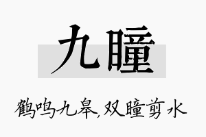 九瞳名字的寓意及含义