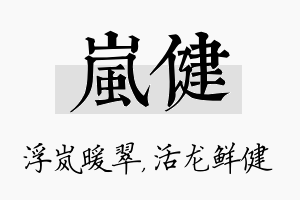 岚健名字的寓意及含义