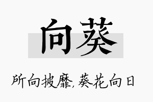 向葵名字的寓意及含义