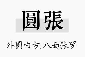 圆张名字的寓意及含义