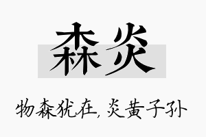 森炎名字的寓意及含义