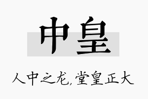 中皇名字的寓意及含义