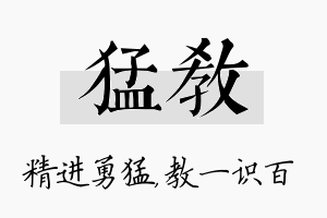 猛教名字的寓意及含义