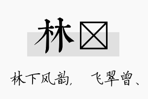 林翾名字的寓意及含义