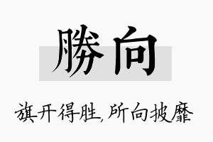 胜向名字的寓意及含义