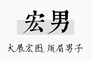 宏男名字的寓意及含义