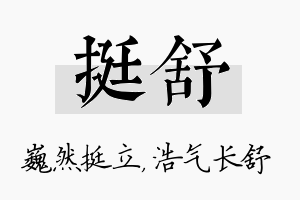 挺舒名字的寓意及含义