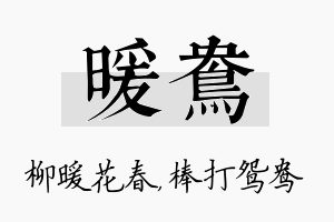 暖鸯名字的寓意及含义