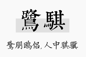 鹭骐名字的寓意及含义