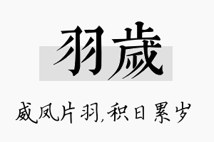 羽岁名字的寓意及含义