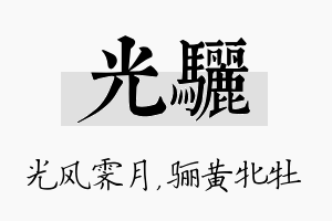 光骊名字的寓意及含义