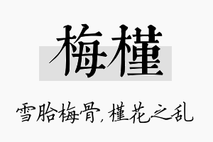 梅槿名字的寓意及含义