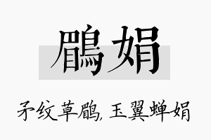 鹛娟名字的寓意及含义