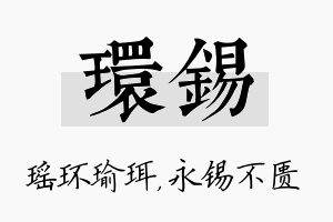 环锡名字的寓意及含义