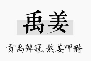 禹姜名字的寓意及含义