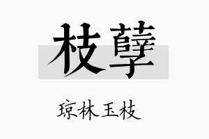 枝孽名字的寓意及含义