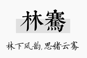 林骞名字的寓意及含义