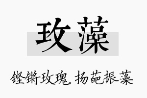 玫藻名字的寓意及含义