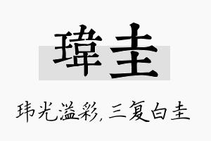 玮圭名字的寓意及含义