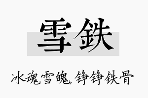 雪铁名字的寓意及含义