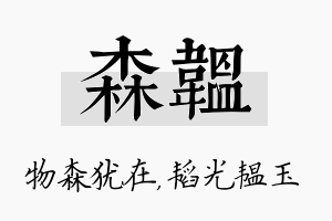 森韫名字的寓意及含义