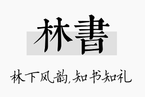 林书名字的寓意及含义