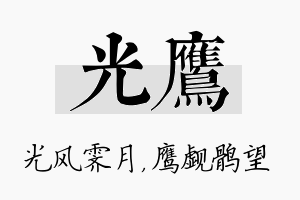 光鹰名字的寓意及含义