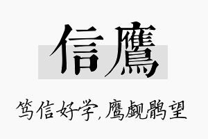 信鹰名字的寓意及含义