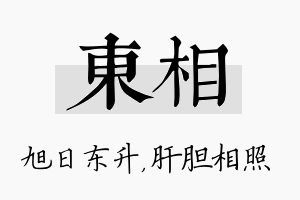 东相名字的寓意及含义