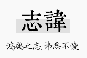 志讳名字的寓意及含义