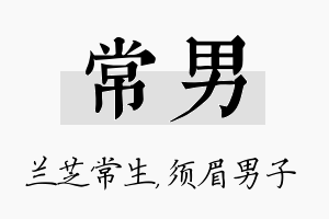 常男名字的寓意及含义