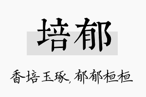 培郁名字的寓意及含义