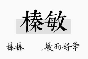 榛敏名字的寓意及含义