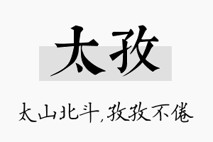 太孜名字的寓意及含义