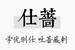 仕蔷名字的寓意及含义